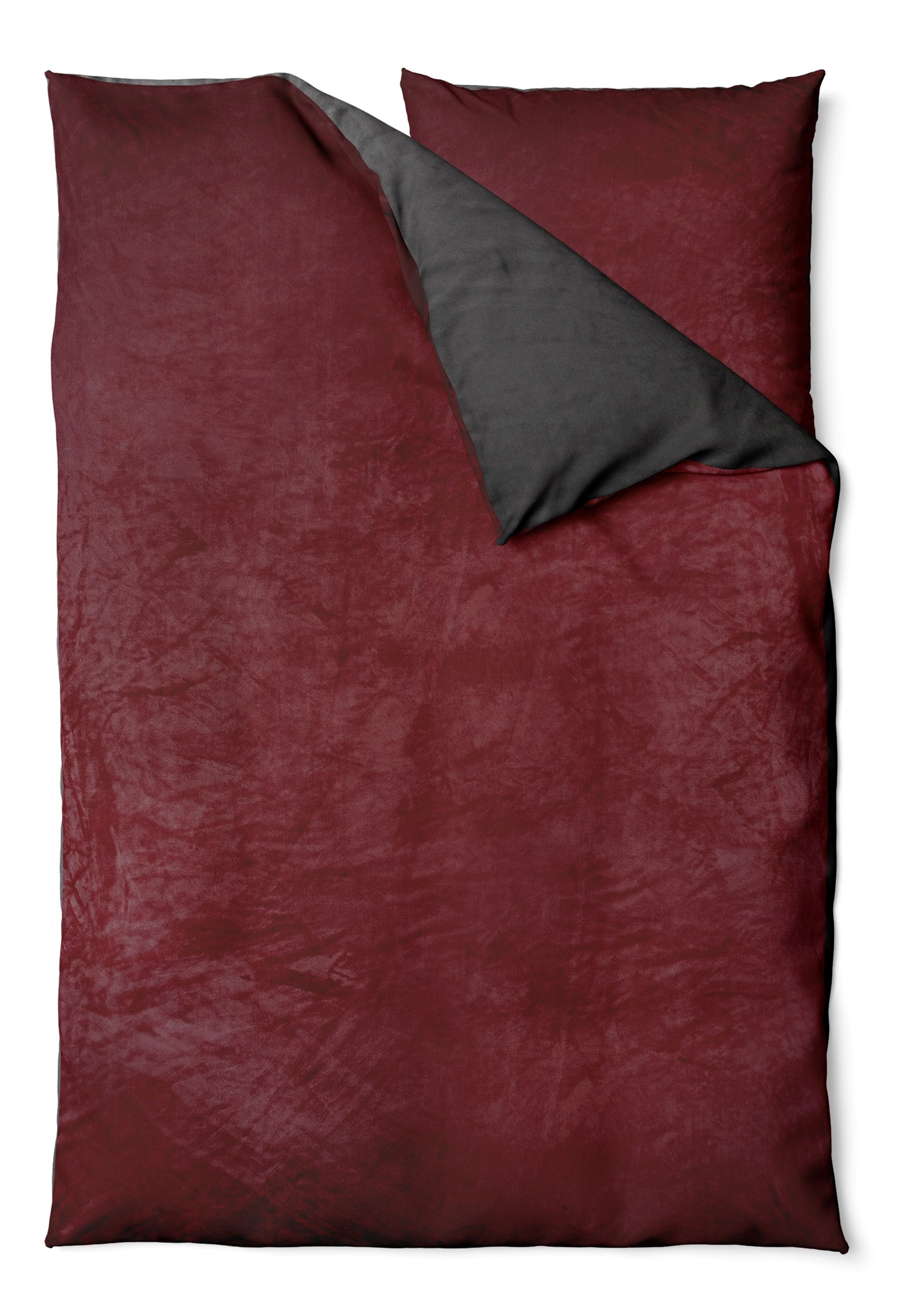 NANPIPER Wendbare Bettdecke - Flauschig Sherpa & Weicher Flanell, 228x228 Cm, Weinrot