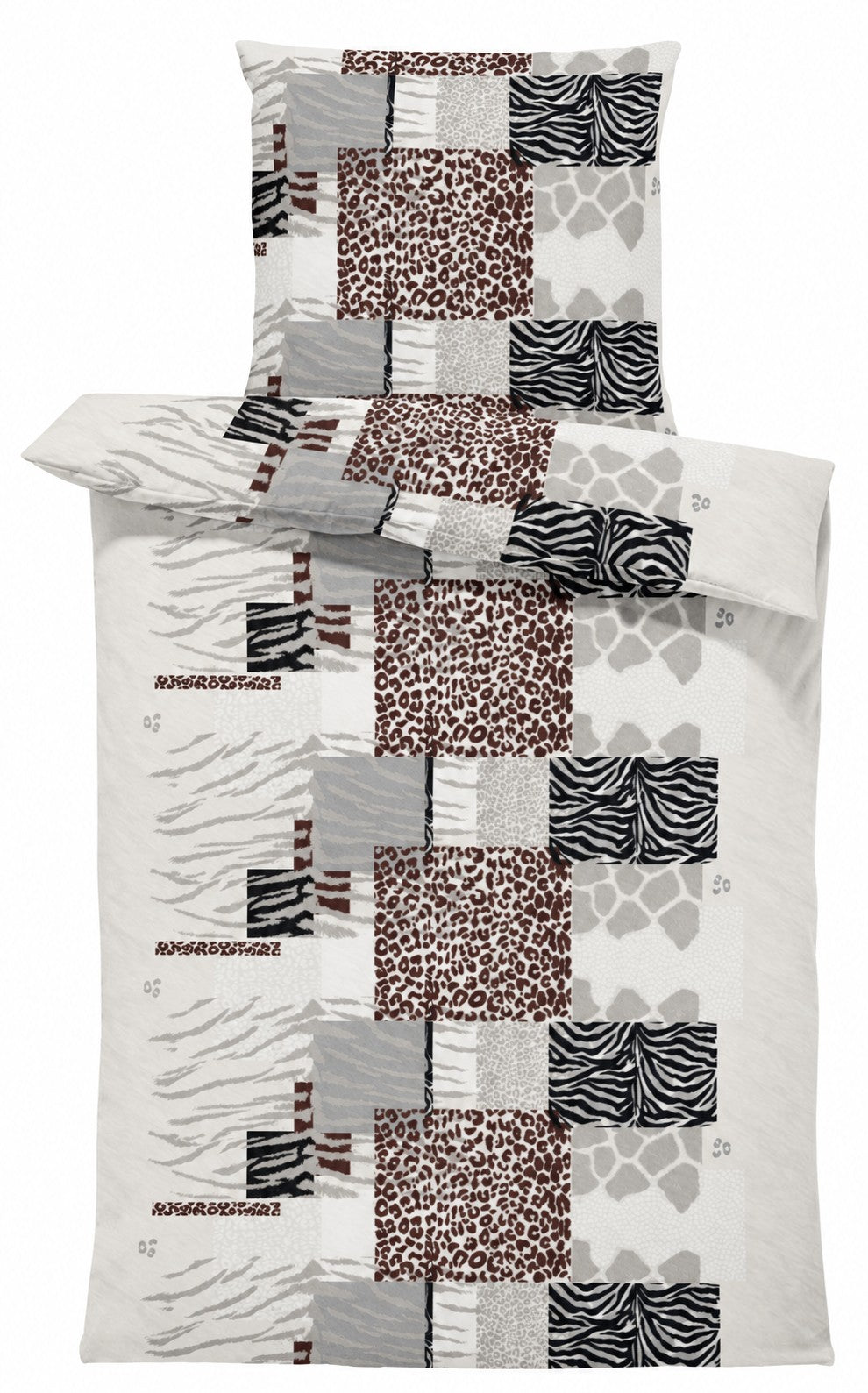 Winter Bettwäsche 135x200 cm Leopard Zebra Tierfell Flausch Warme Flee