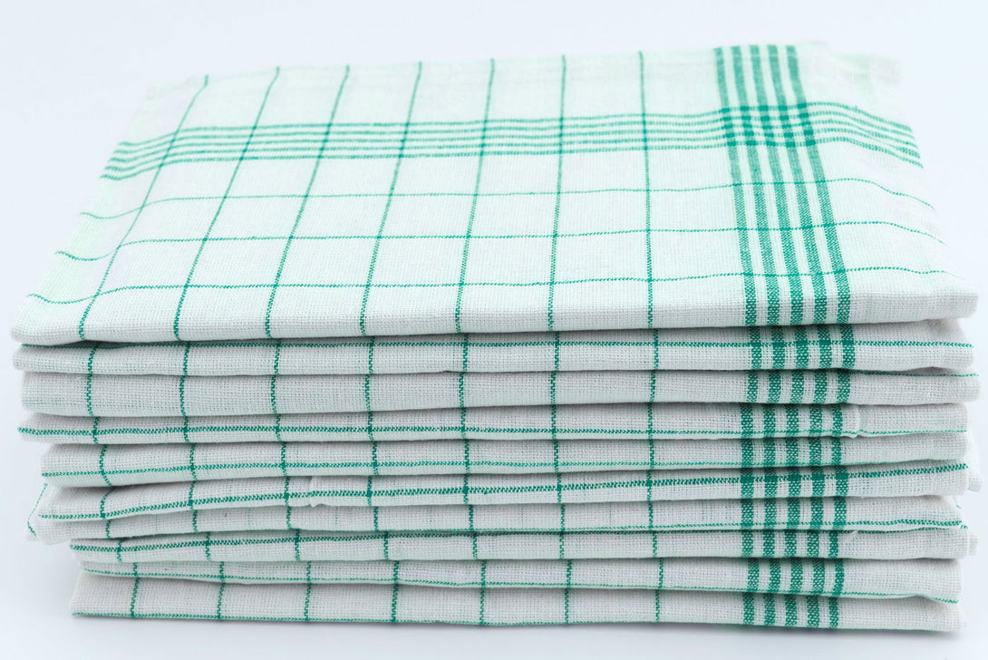 One Home 10 Geschirrtücher 50x70 cm grün Küchentücher Geschirrtuch Set 100% Baumwolle