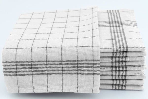 One Home 10 Geschirrtücher 50x70cm anthrazit Küchentücher Geschirrtuch Set 100% Baumwolle