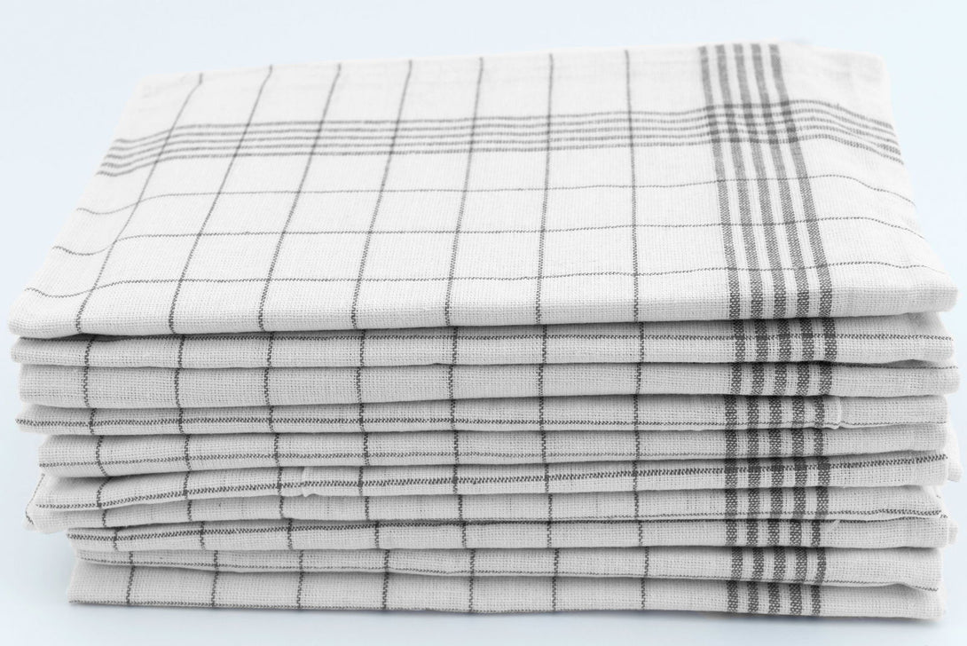 One Home 10 Geschirrtücher 50x70cm anthrazit Küchentücher Geschirrtuch Set 100% Baumwolle