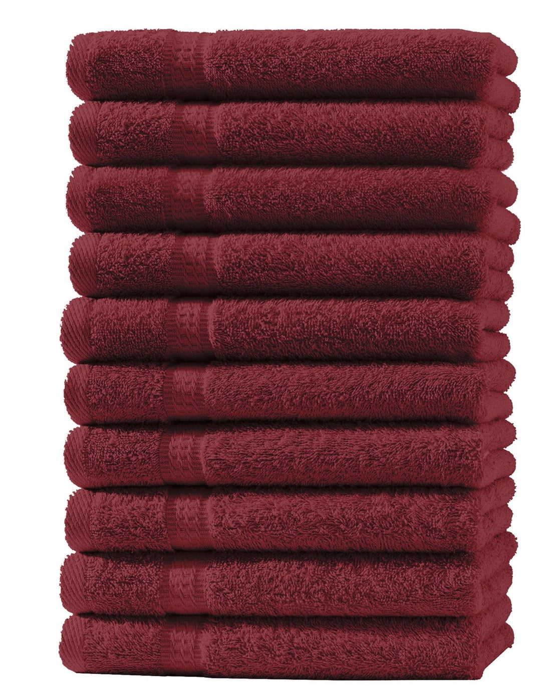 One Home 10er Set Gästetücher Handtücher Duschtücher Badetücher Frottee 100% Baumwolle Bordeaux