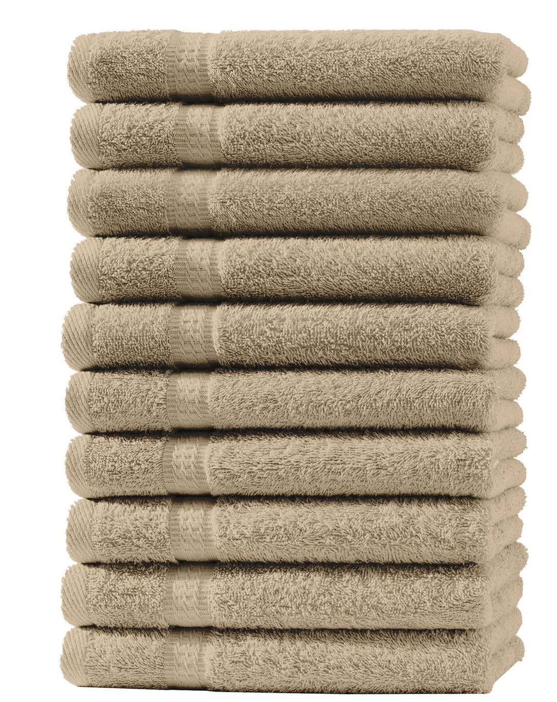One Home 10er Set Gästetücher Handtücher Duschtücher Badetücher Frottee 100% Baumwolle Beige
