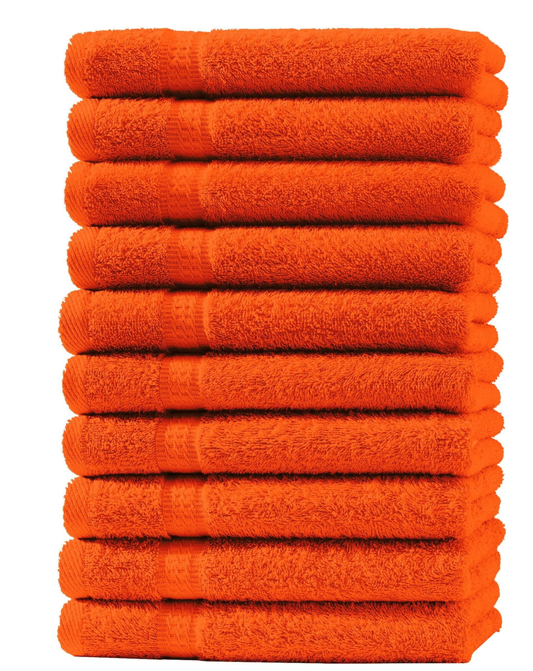 One Home 10er Set Gästetücher Handtücher Duschtücher Badetücher Frottee 100% Baumwolle Terracotta Orange