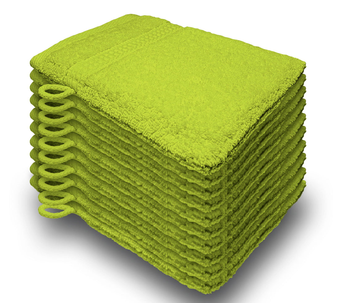 One Home 10er Set Waschhandschuhe Waschhandschuh Waschlappen 16x21 cm Frottee Baumwolle