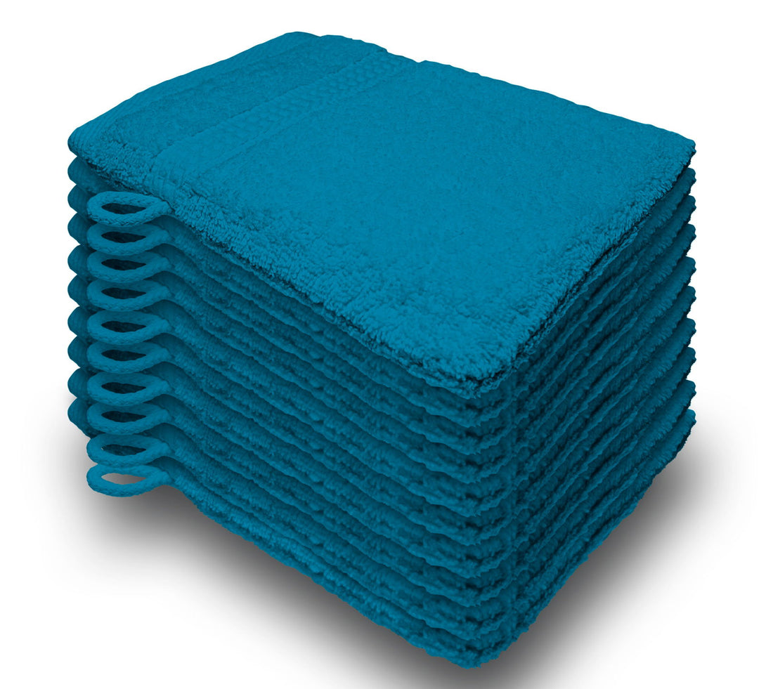 One Home 10er Set Waschhandschuhe Waschhandschuh Waschlappen 16x21 cm Frottee Baumwolle