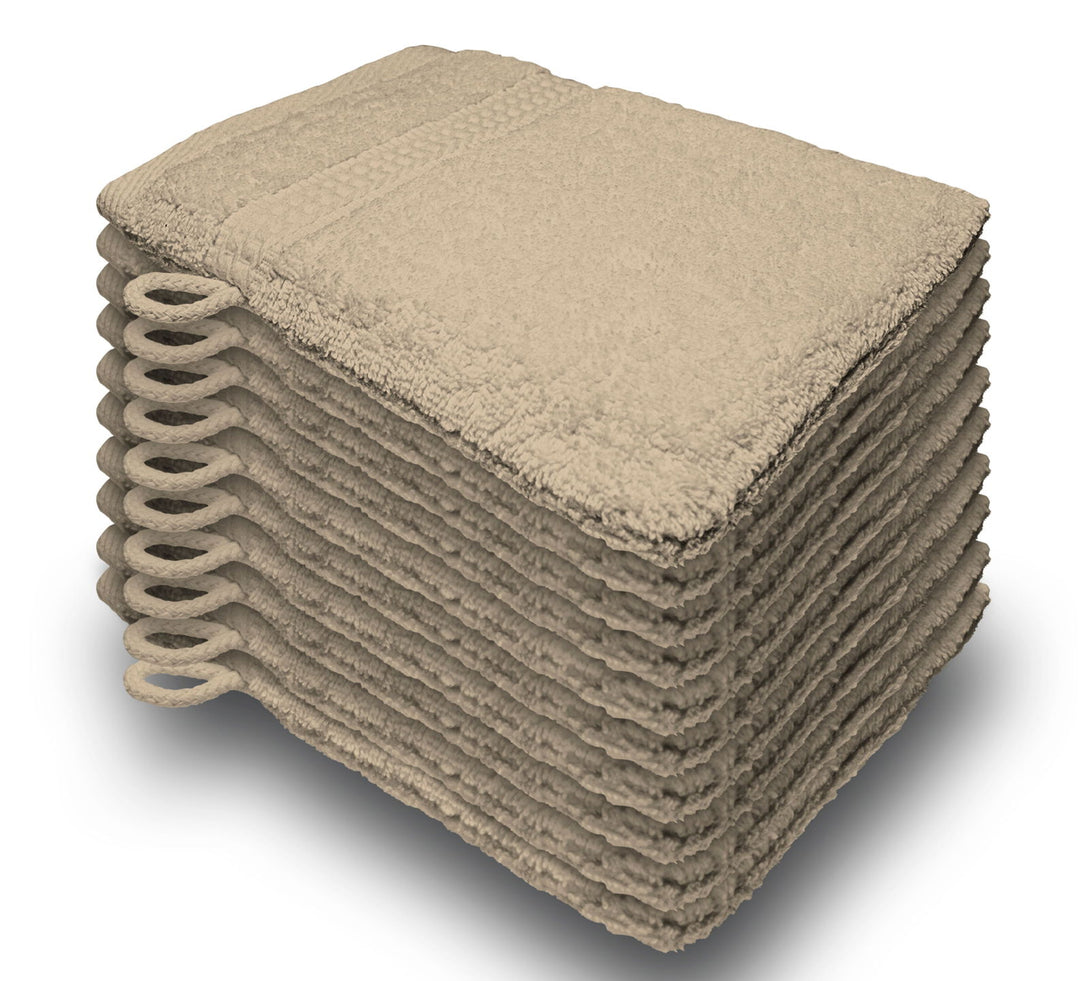 One Home 10er Set Waschhandschuhe Waschhandschuh Waschlappen 16x21 cm Frottee Baumwolle