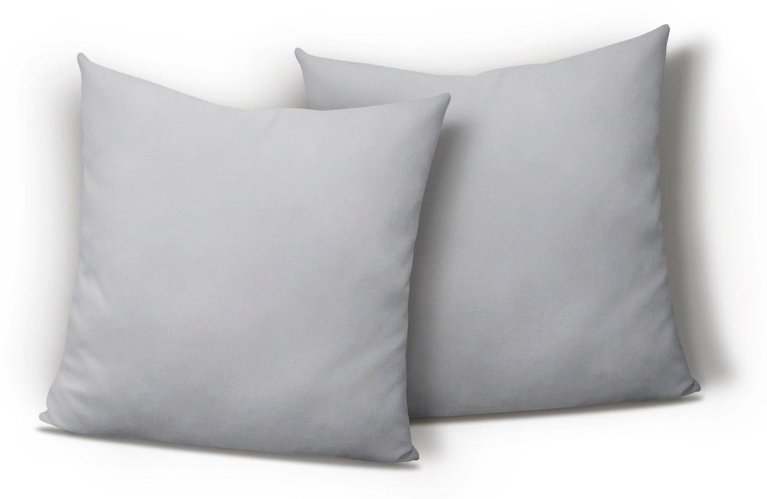 One Home 2er Set Jersey Kissenbezug Kissenhülle Dekokissen Kopfkissen Hülle Uni Baumwolle Silber