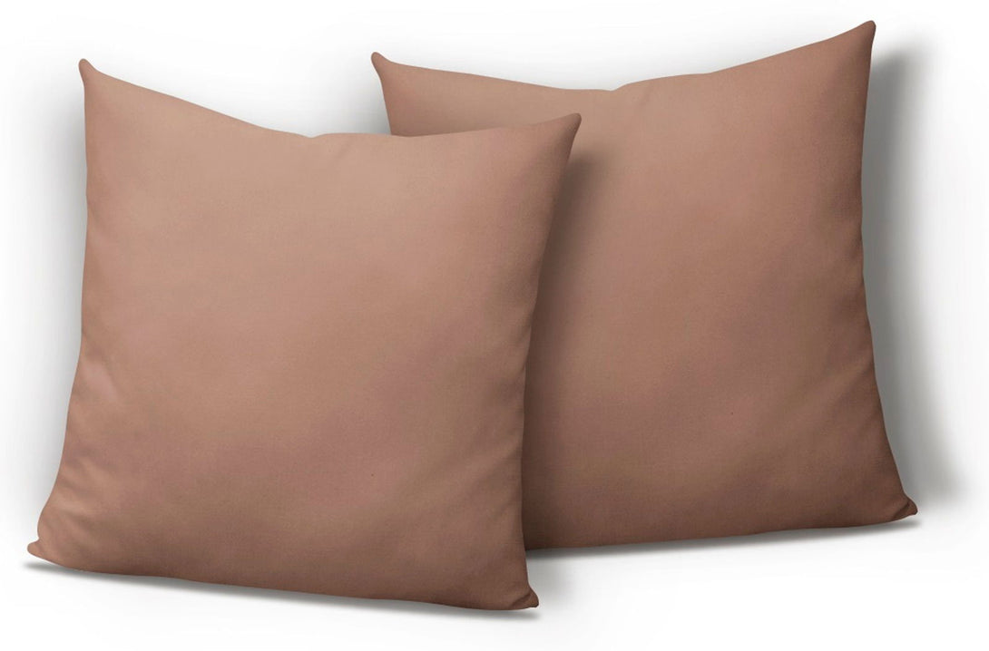 One Home 2er Set Mikrofaser Kissenbezug Kissenhülle Kopfkissen Hülle Uni Beige Nougat