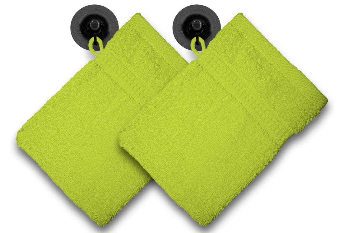 One Home 2er Set Waschhandschuhe Waschhandschuh Waschlappen 16x21 cm Frottee Baumwolle
