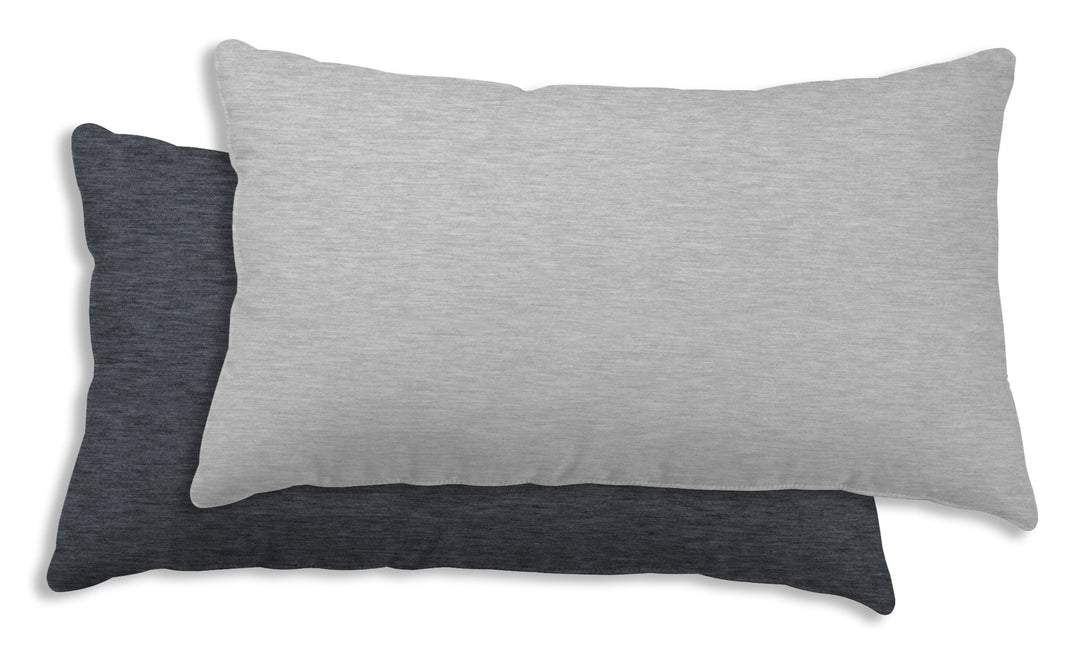 One Home Winter Bettwäsche Biber Meliert Baumwolle Flanell Kuschelig Flauschig Warm Weich grau anthrazit 2er Pack 40x80 cm