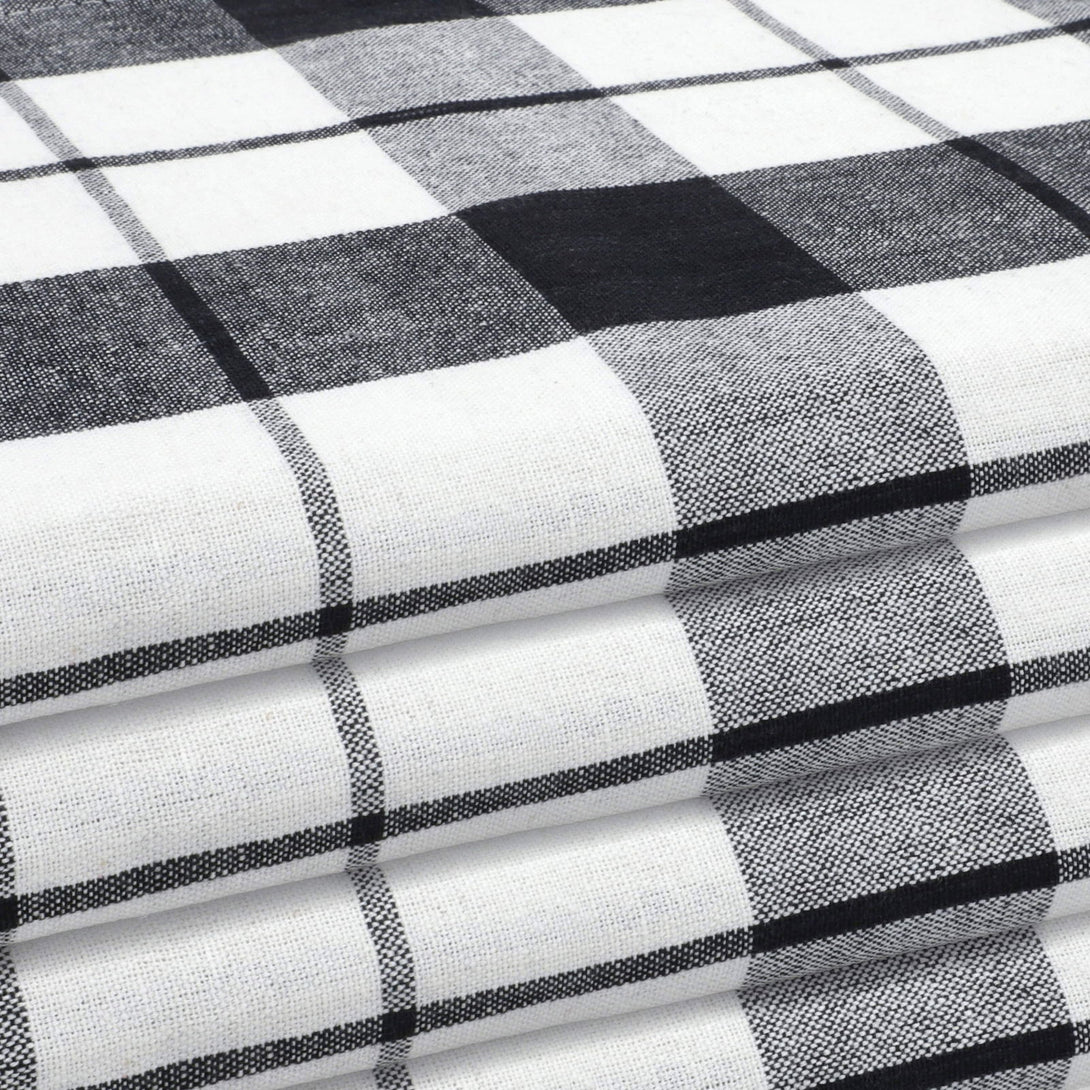 One Home 4 Geschirrtücher 50x70 cm schwarz Karo Küchentücher Geschirrtuch Set Baumwolle