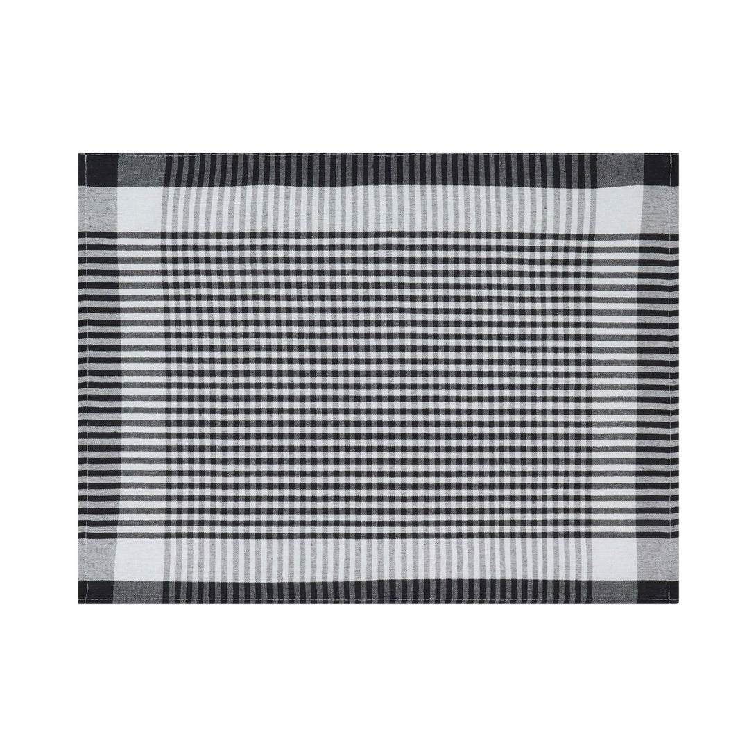 One Home 4 Geschirrtücher 50x70 cm schwarz weiß Karo Küchentücher Geschirrtuch Baumwolle