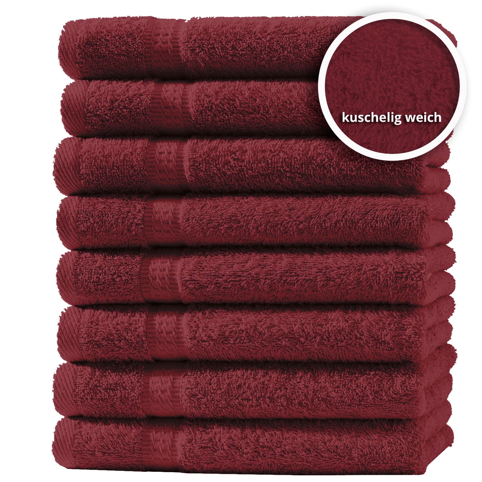 Set of 8 guest towels hand towels bath towels terry cloth 100 cott One Home