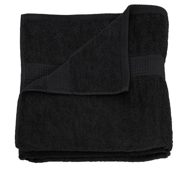 One Home Badetuch schwarz 100x150 cm Baumwolle schnelltrocknend Frottee Frottiertuch groß