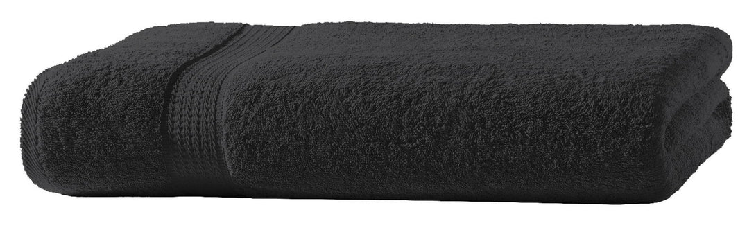 One Home Badetuch schwarz 100x150 cm Baumwolle schnelltrocknend Frottee Frottiertuch groß