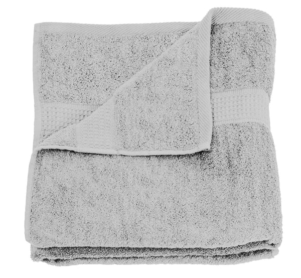 One Home Badetuch silber 100x150 cm Baumwolle schnelltrocknend Frottee Frottiertuch groß