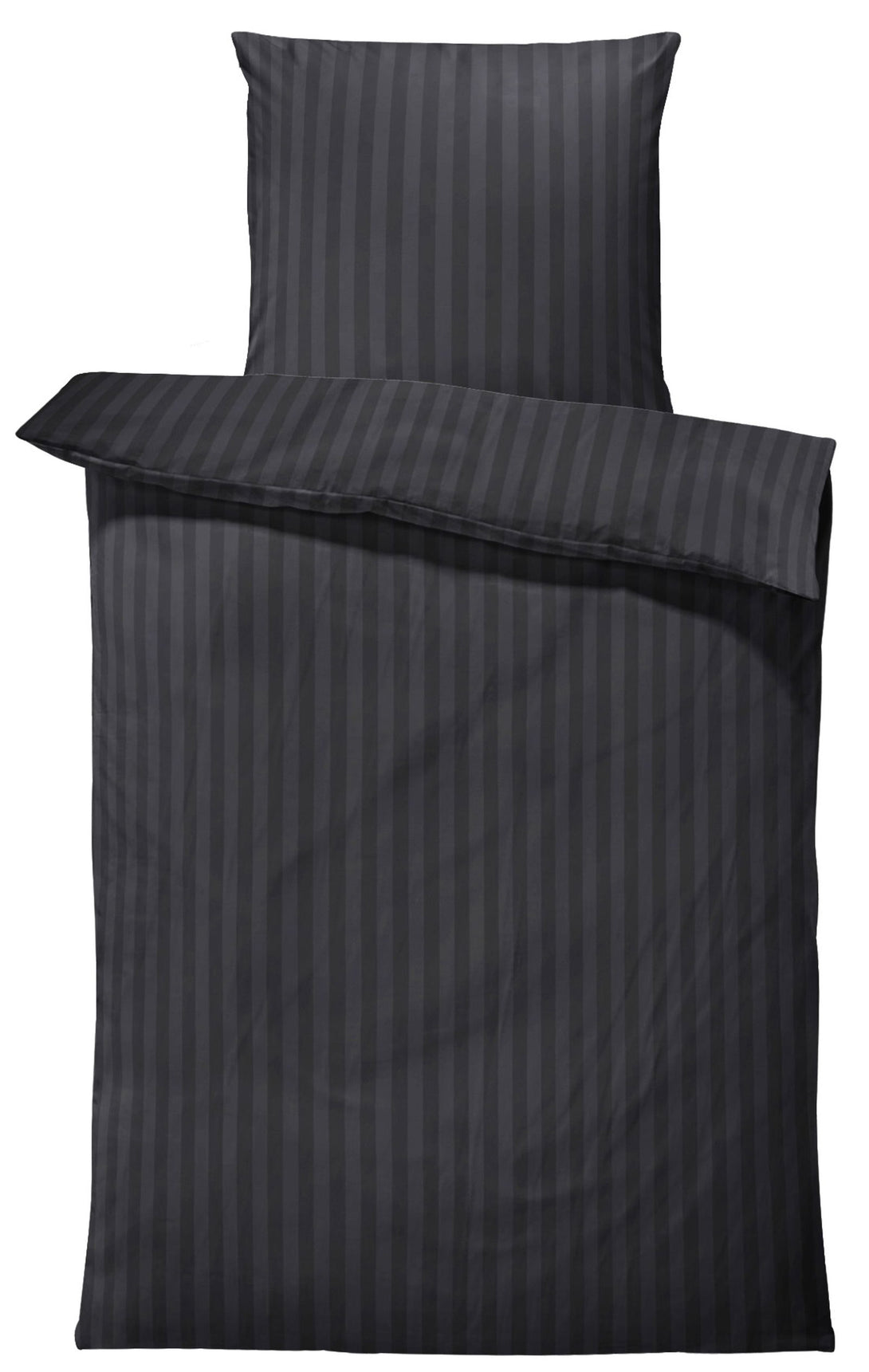Bettwäsche 155x220 cm Streifen gestreift schwarz Damast Microfaser Übe
