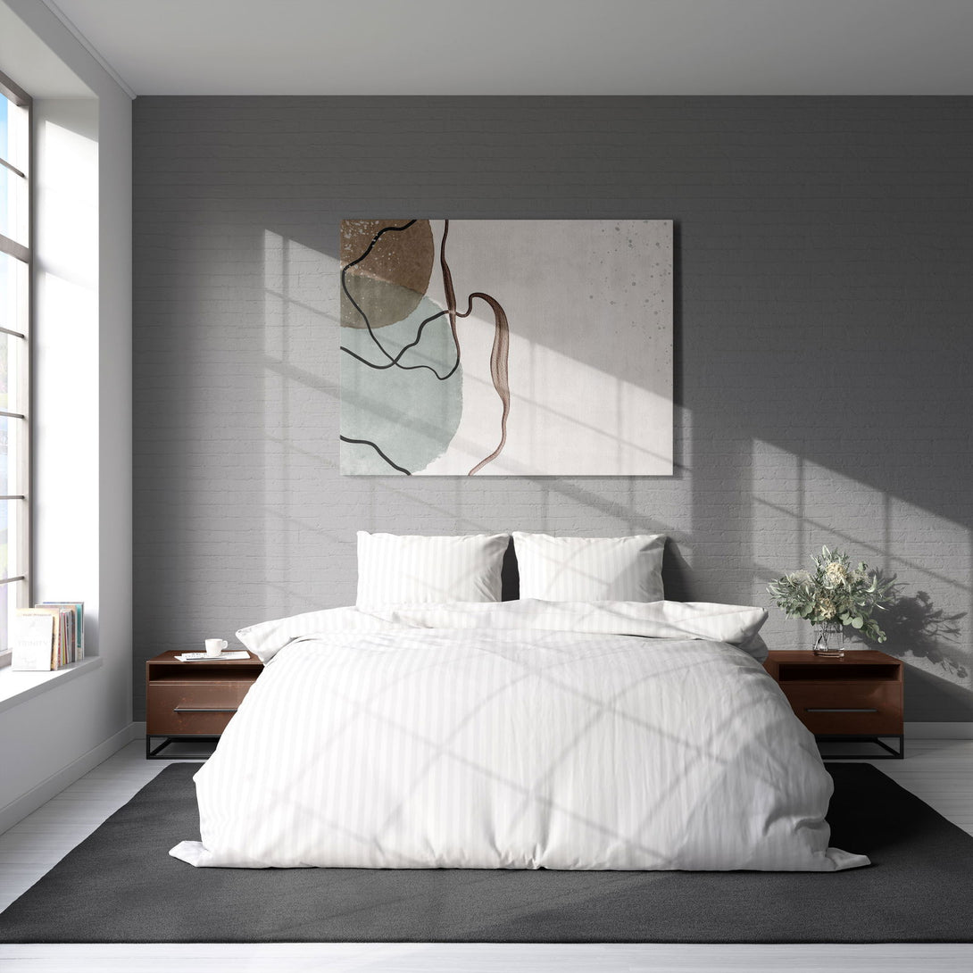 One Home Bettwäsche 200x200 cm Streifen gestreift weiß weich Damast Microfaser