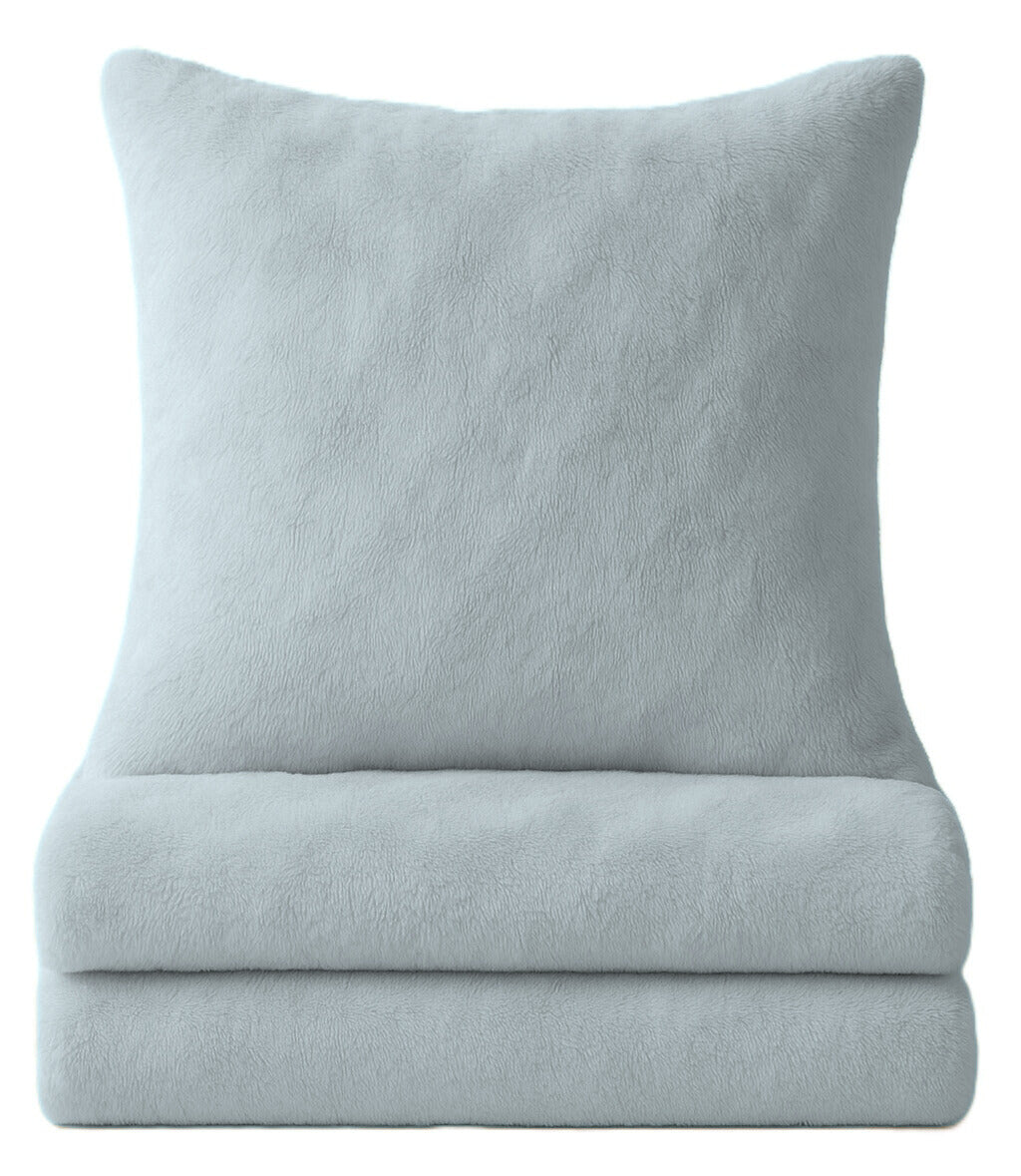 One Home Winter Bettwäsche Bubble Optik Uni Wende Teddy Plüsch Nicki Kuschelig Flauschig Warme Weiche Coral Fleece Flanell Cashmere Touch Grau