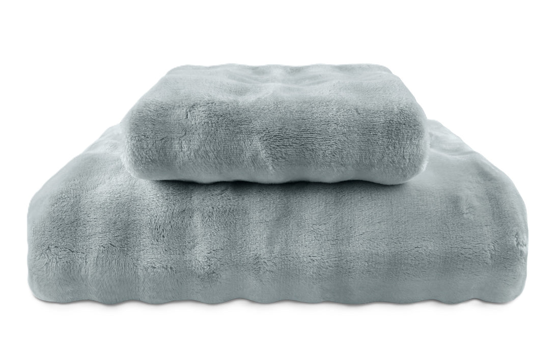 One Home Winter Bettwäsche Bubble Optik Uni Wende Teddy Plüsch Nicki Kuschelig Flauschig Warme Weiche Coral Fleece Flanell Cashmere Touch