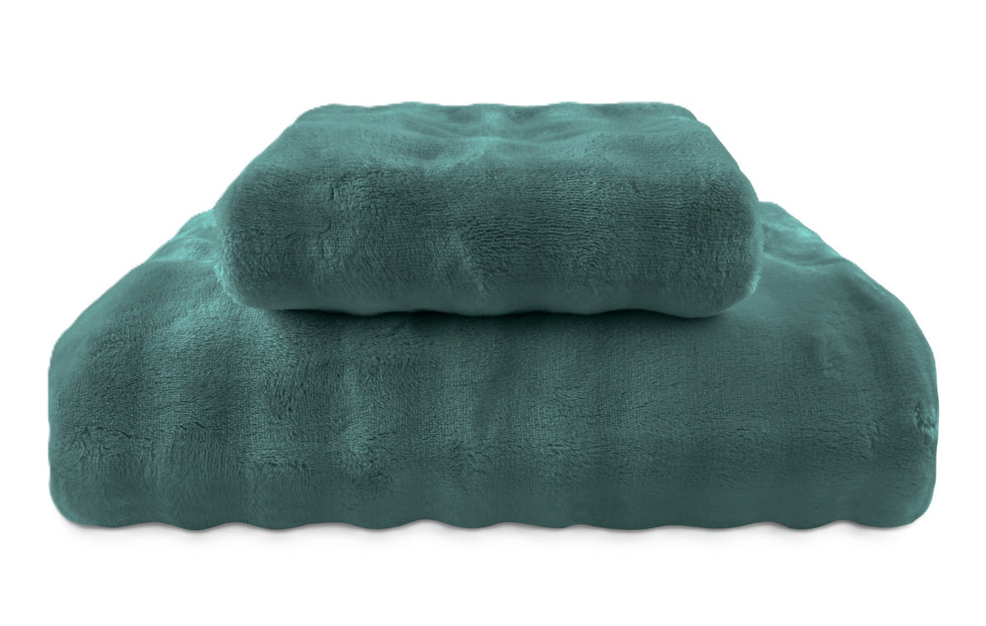One Home Winter Bettwäsche Bubble Optik Uni Wende Teddy Plüsch Nicki Kuschelig Flauschig Warme Weiche Coral Fleece Flanell Cashmere Touch
