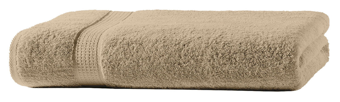 One Home Duschtuch beige 70x140 cm Baumwolle schnelltrocknend Frottee Frottiertuch