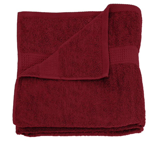 One Home Duschtuch bordeaux weinrot 70x140 cm Baumwolle schnelltrocknend Frottee