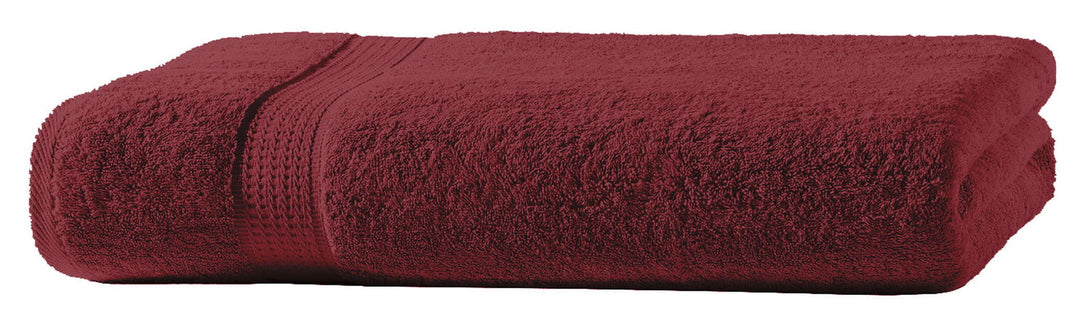 One Home Duschtuch bordeaux weinrot 70x140 cm Baumwolle schnelltrocknend Frottee