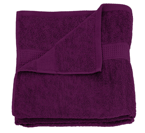 One Home Duschtuch lila pflaume 70x140 cm Baumwolle schnelltrocknend Frottee Frottiertuch