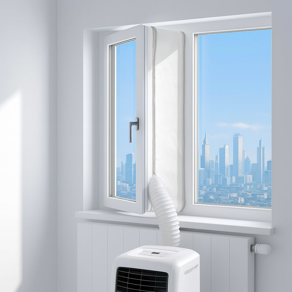 One Home Fensterabdichtung für Mobile Klimageräte Klimaanlage Hitzeschutz bei Dachfenster, Flügelfenster 500 cm