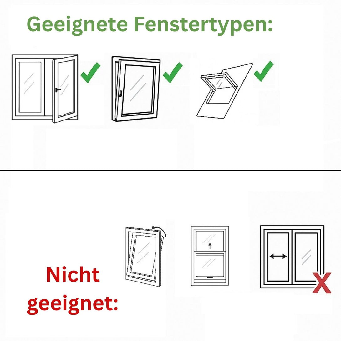 One Home Fensterabdichtung für Mobile Klimageräte Klimaanlage Hitzeschutz bei Dachfenster, Flügelfenster