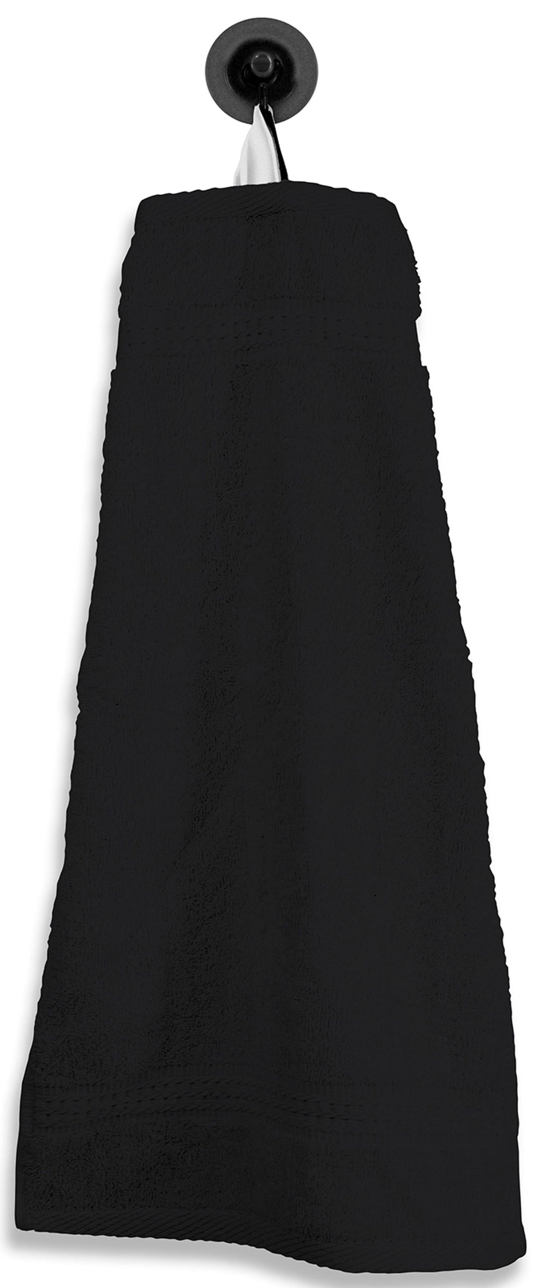 One Home Gästetuch Gästehandtuch schwarz 30x50 cm Baumwolle Handtuch Frottee