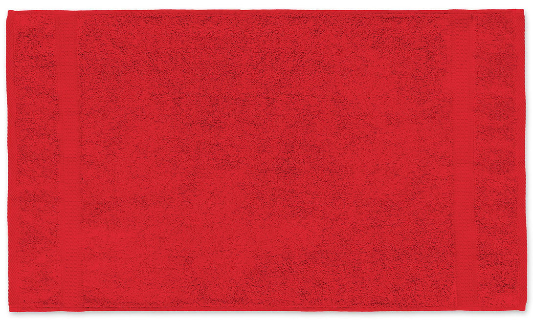 One Home Handtuch rot 50x100 cm Baumwolle schnelltrocknend Frottee Frottiertuch