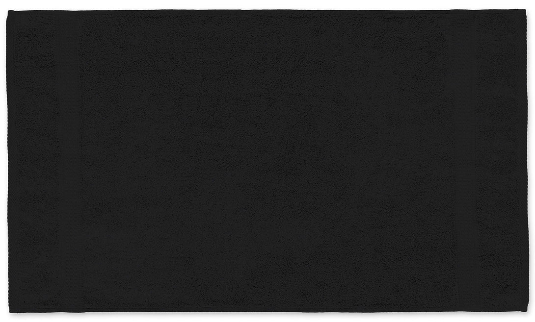 One Home Handtuch schwarz 50x100 cm Baumwolle schnelltrocknend Frottee Frottiertuch