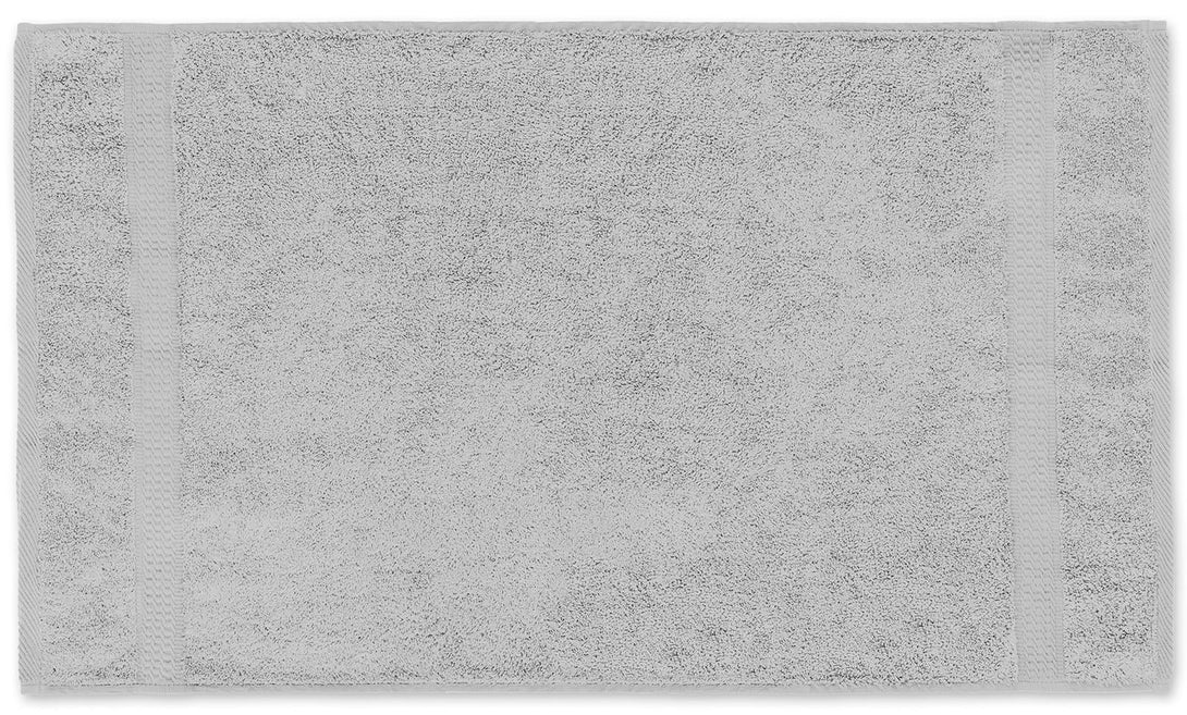 One Home Handtuch silber 50x100 cm Baumwolle schnelltrocknend Frottee Frottiertuch