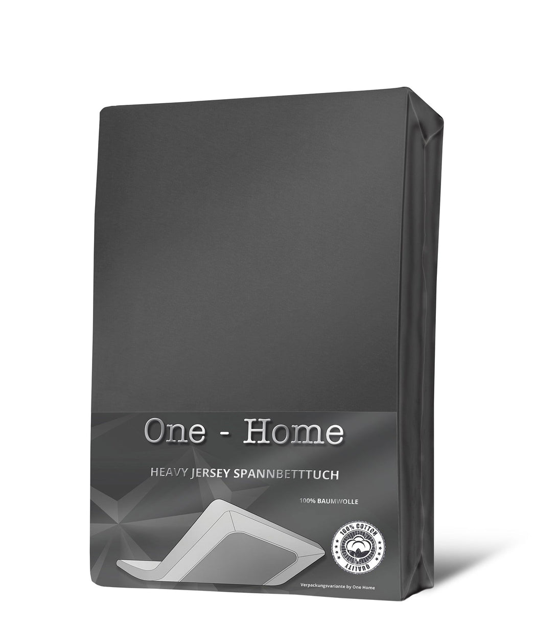 One Home Jersey Spannbettlaken Spannbetttuch weiche Heavy Baumwolle mit Rundumgummizug