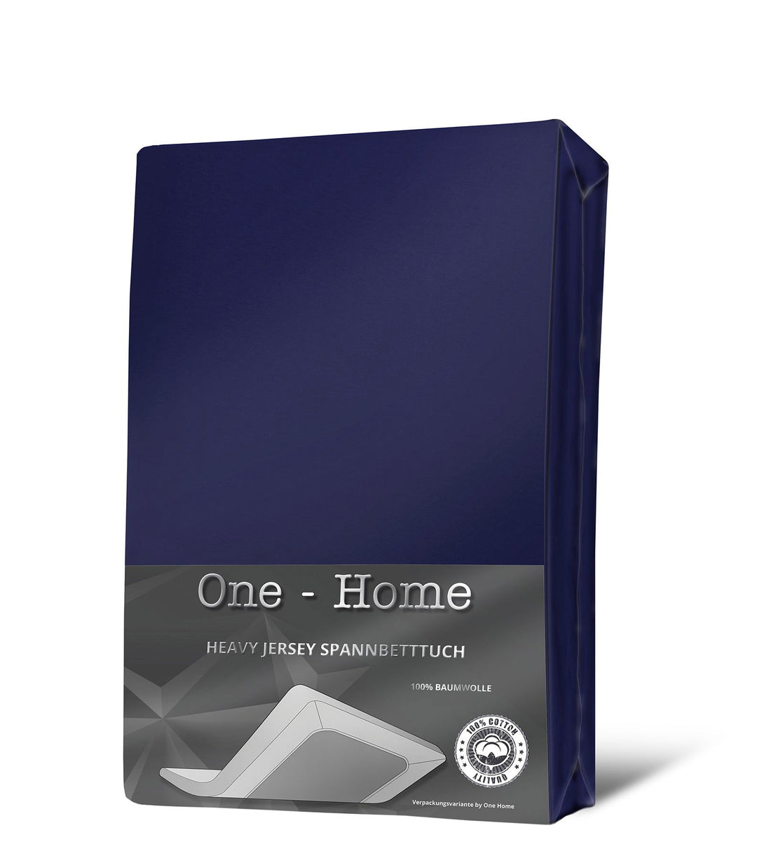 One Home Jersey Spannbettlaken Spannbetttuch weiche Heavy Baumwolle mit Rundumgummizug