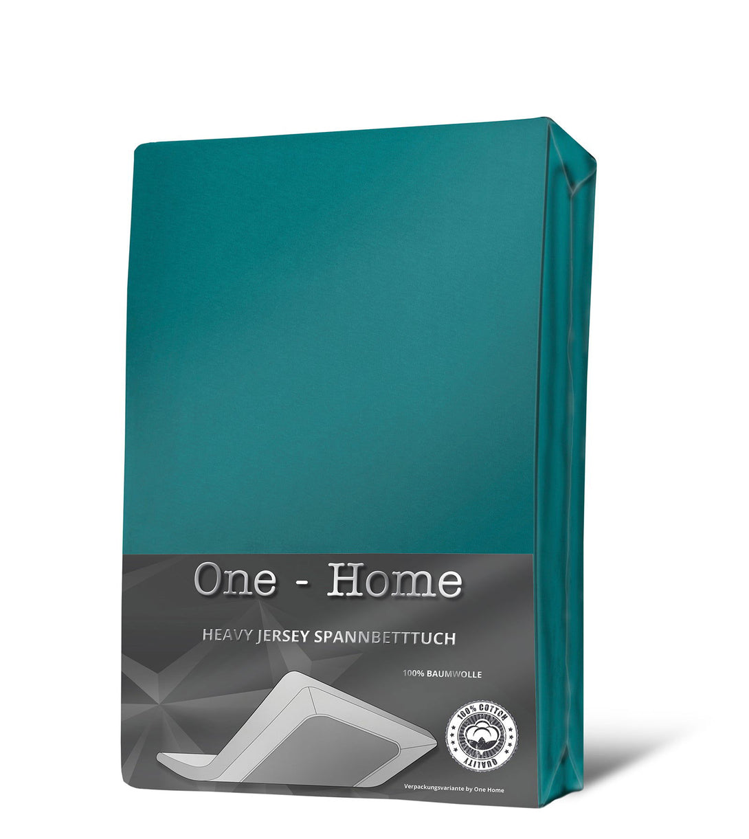 One Home Jersey Spannbettlaken Spannbetttuch weiche Heavy Baumwolle mit Rundumgummizug