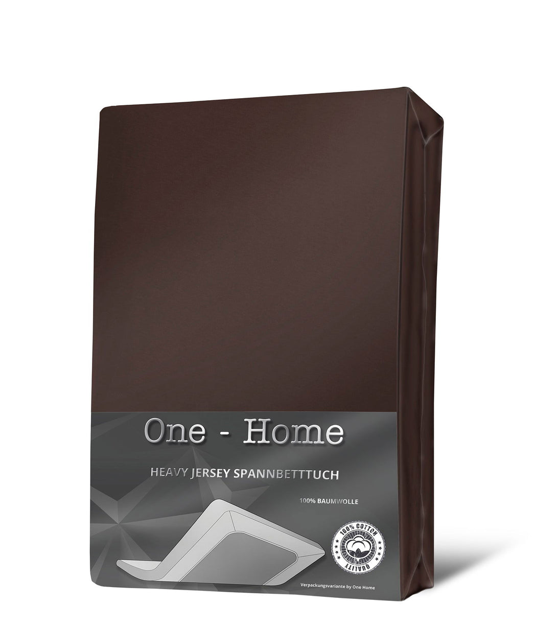 One Home Jersey Spannbettlaken Spannbetttuch weiche Heavy Baumwolle mit Rundumgummizug