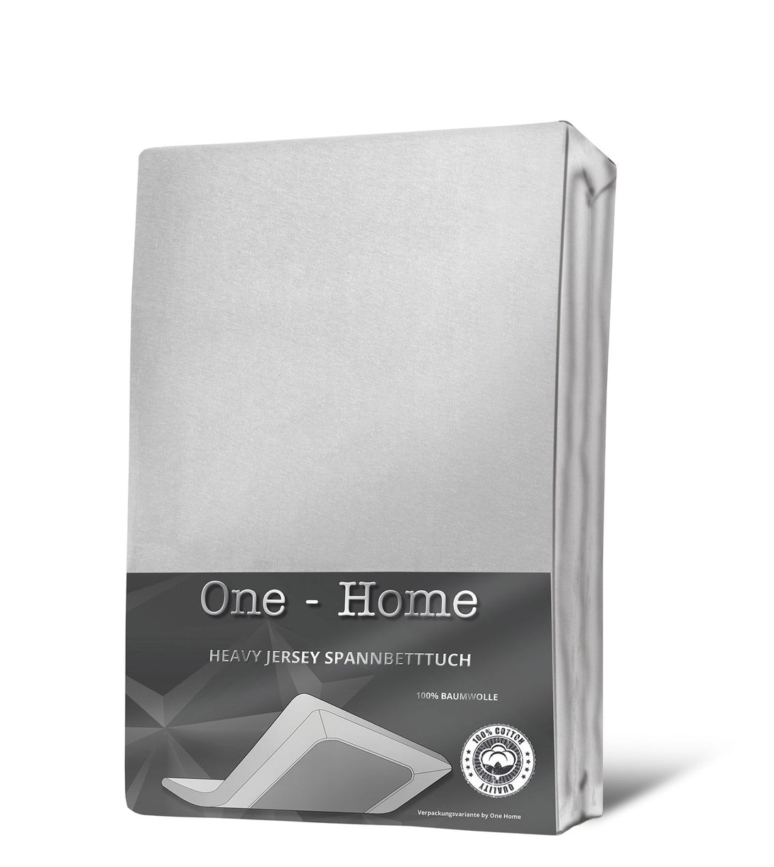 One Home Jersey Spannbettlaken Spannbetttuch weiche Heavy Baumwolle mit Rundumgummizug