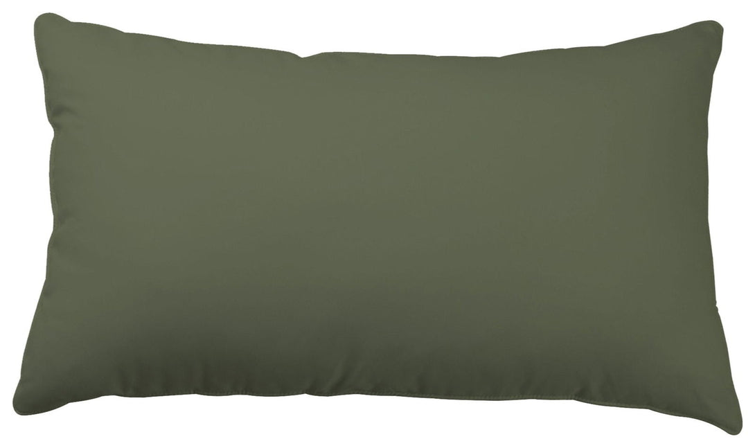 One Home Kissenbezug Kissenhülle 40x80 cm Uni Wende anthrazit grau khaki grün Microfaser