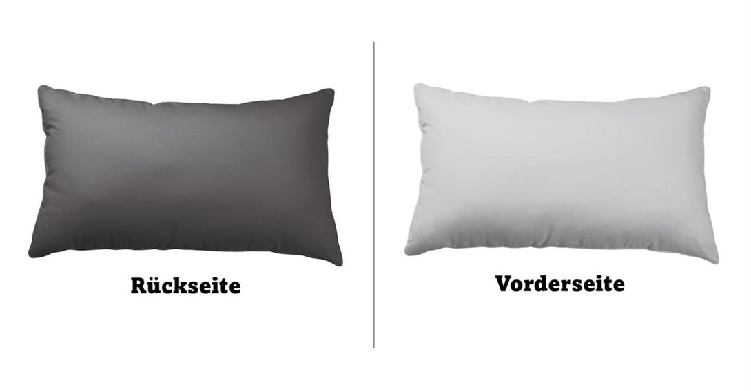 One Home Kissenbezug Kissenhülle 40x80 cm Uni Wende anthrazit grau silber Microfaser