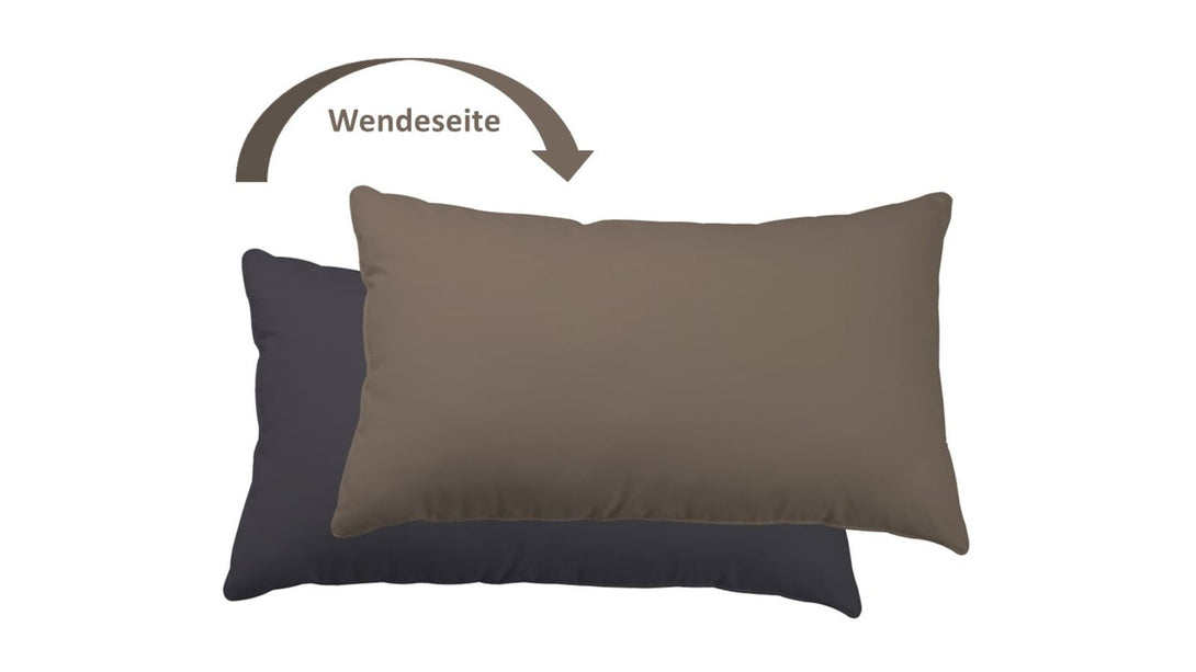 One Home Kissenbezug Kissenhülle 40x80 cm Uni Wende anthrazit grau taupe braun Microfaser