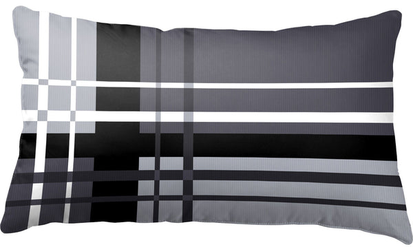 One Home Kissenbezug Kissenhülle 40x80 cm gestreift anthrazit grau schwarz Microfaser