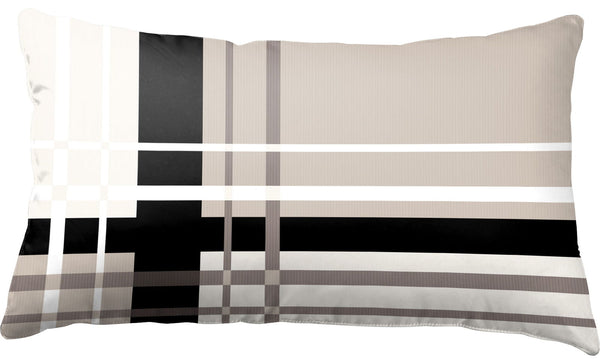 One Home Kissenbezug Kissenhülle 40x80 cm gestreift natur beige taupe schwarz Microfaser