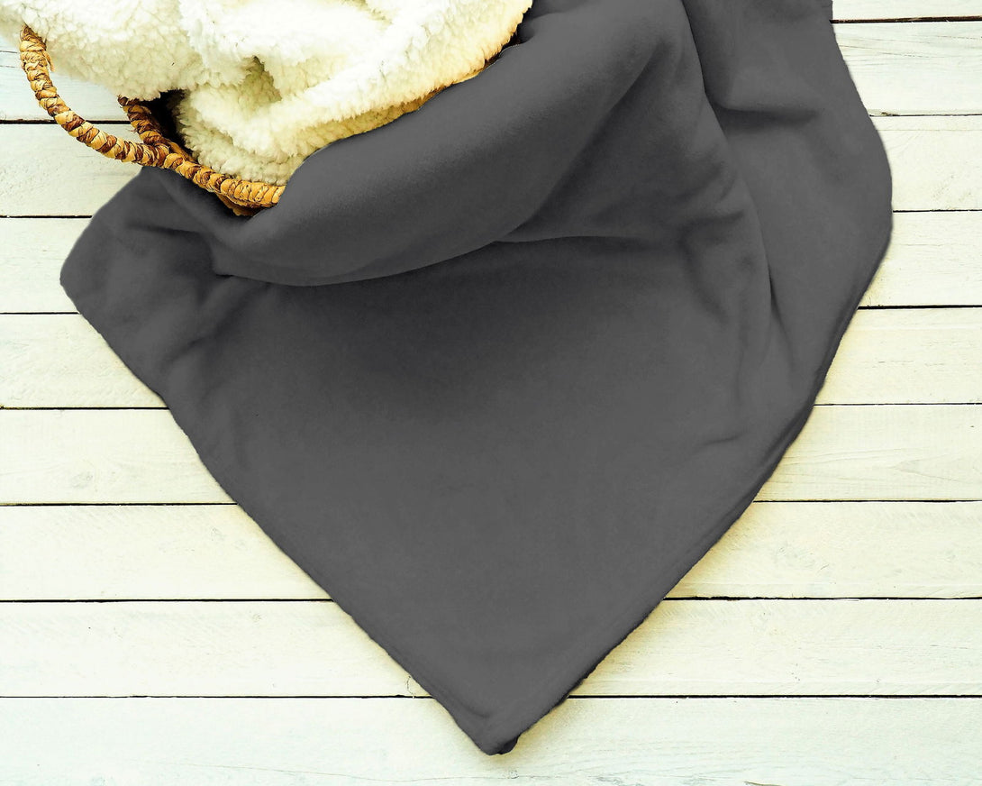 One Home Kuscheldecke Flauschig 150x200 cm anthrazit warm kuschelig weich Fleecedecke