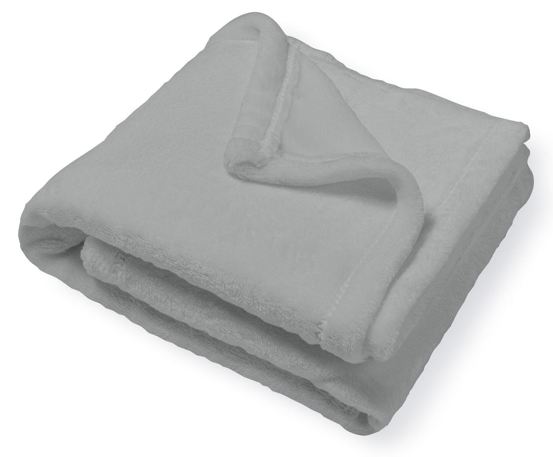 One Home Kuscheldecke Flauschig 150x200 cm grau warm kuschelig weich Flanell Fleecedecke
