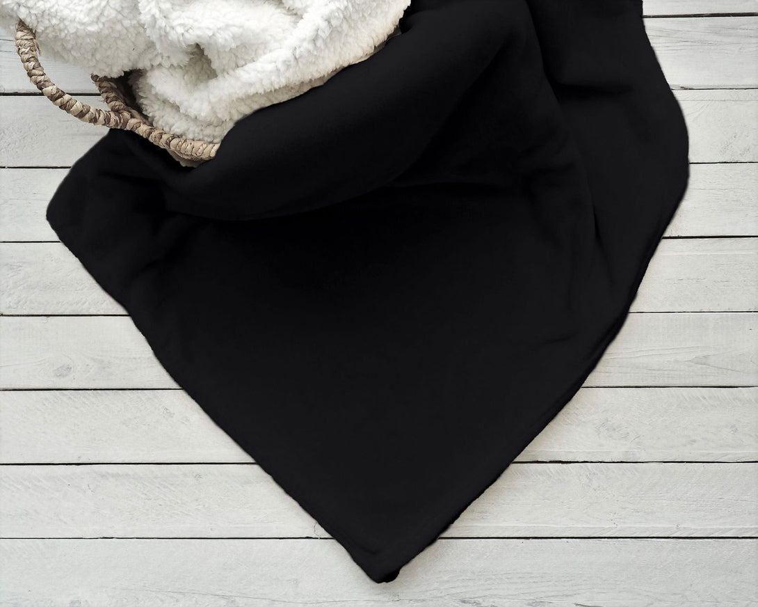 One Home Kuscheldecke Flauschig 150x200 cm schwarz warm kuschelig weich Fleecedecke