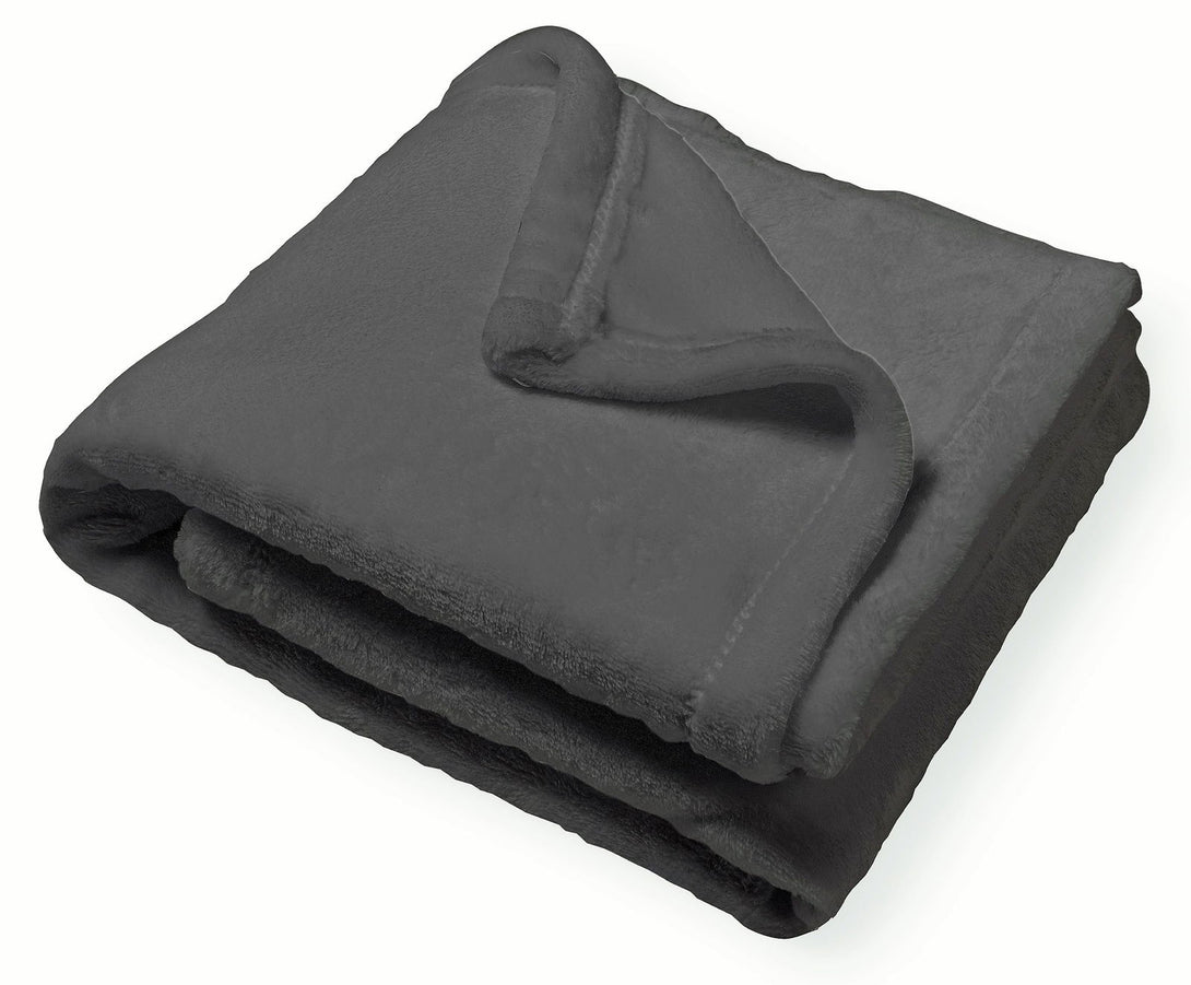 One Home Kuscheldecke Flauschig 220x240 cm anthrazit kuschelig Tagesdecke Fleecedecke